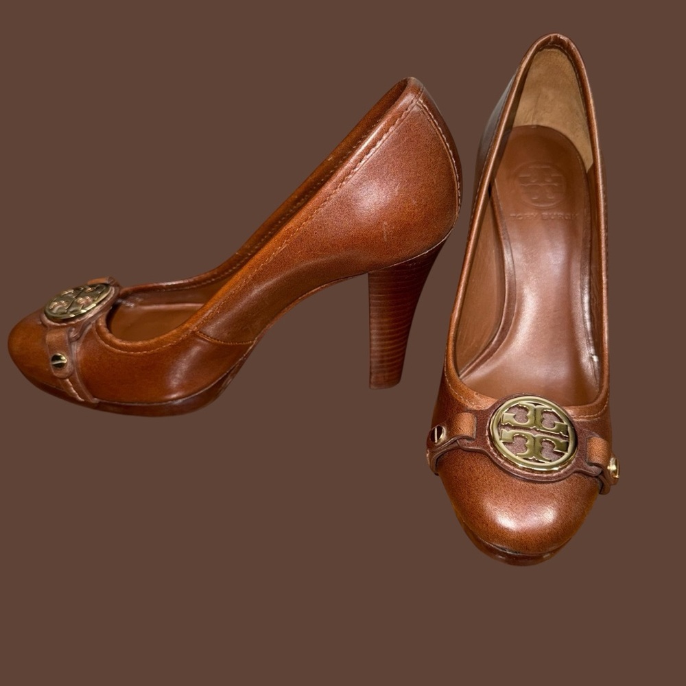 Tory Burch brown Leather Heels - Picture 4 of 16